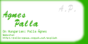 agnes palla business card