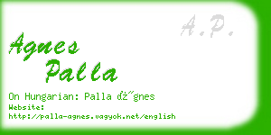 agnes palla business card